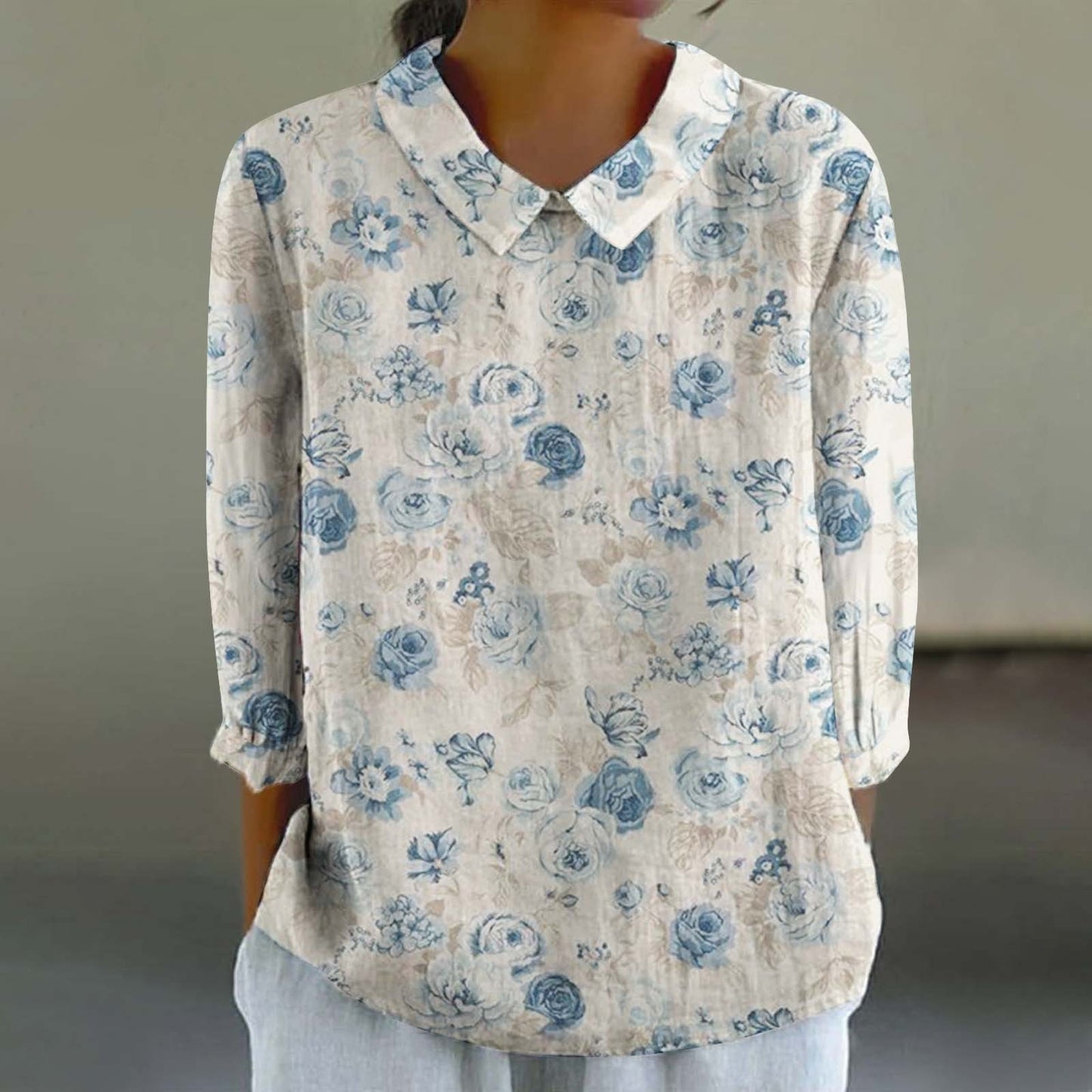 Chemise ample décontractée avec imprimé graffiti