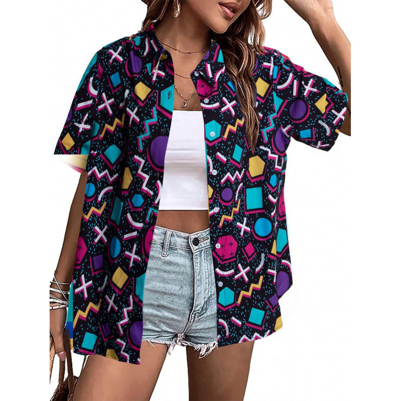 T-shirt femme imprimé floral 3D avec motif tendance