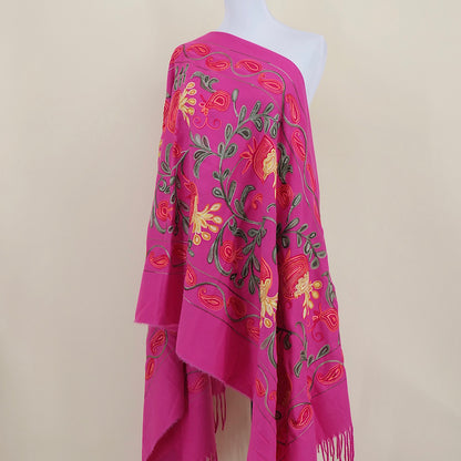 Gourd Pomegranate Blossom Embroidery Scarf Cashmere Shawl