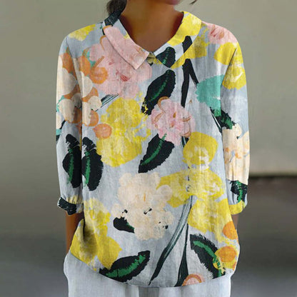 Chemise ample décontractée avec imprimé graffiti