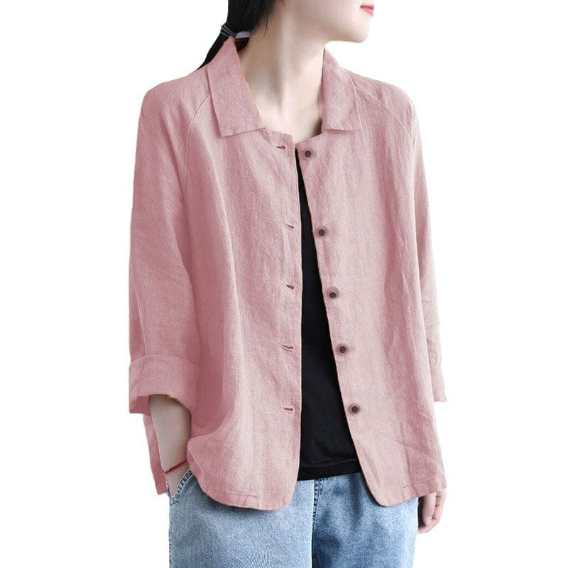 Manteau neuf en coton et lin pour femme