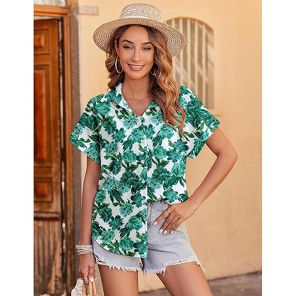 T-shirt femme imprimé floral 3D avec motif tendance