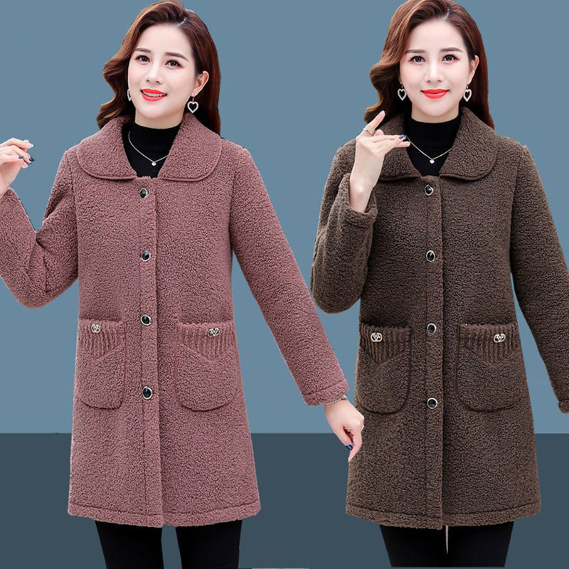 Women's Cashmere Thickened Lamb Wool Coat