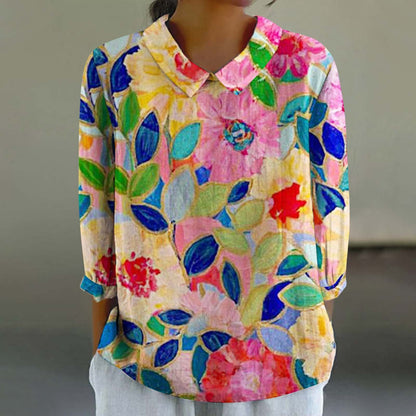 Chemise ample décontractée avec imprimé graffiti