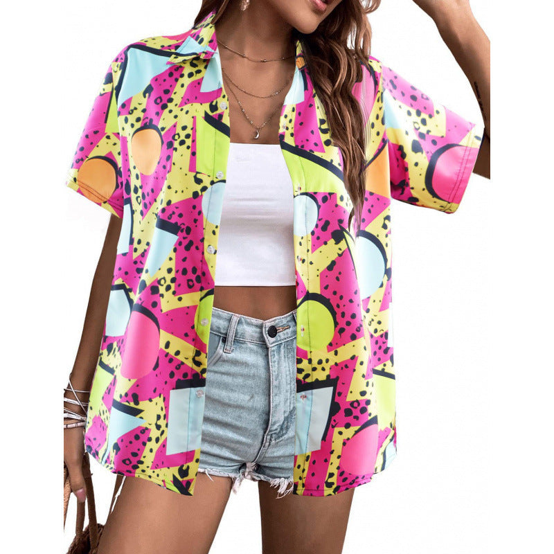 T-shirt femme imprimé floral 3D avec motif tendance
