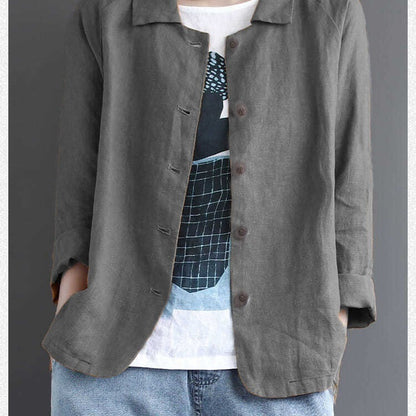 Manteau neuf en coton et lin pour femme