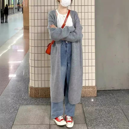 Cardigan mi-long en maille