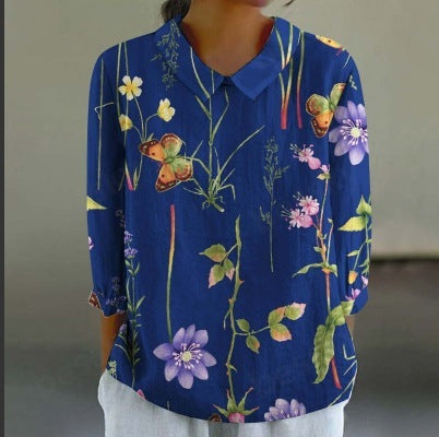 Chemise ample décontractée avec imprimé graffiti