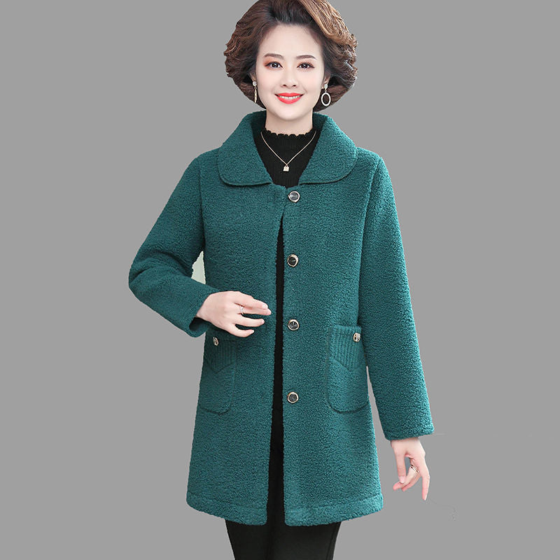 Women's Cashmere Thickened Lamb Wool Coat