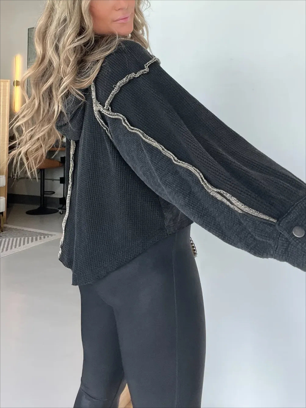 veste à ourlet déchiré