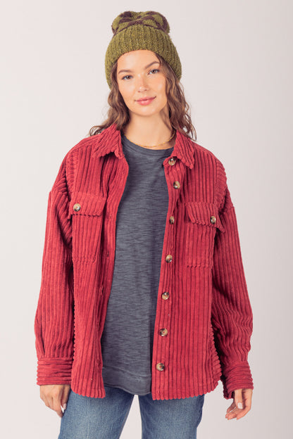 Manteau chemise à grandes poches