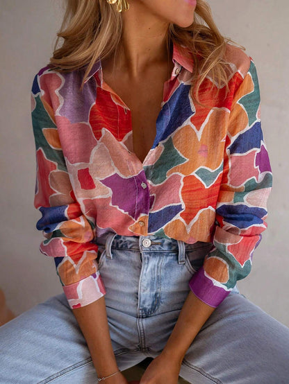 Chemise décontractée à manches courtes pour femme