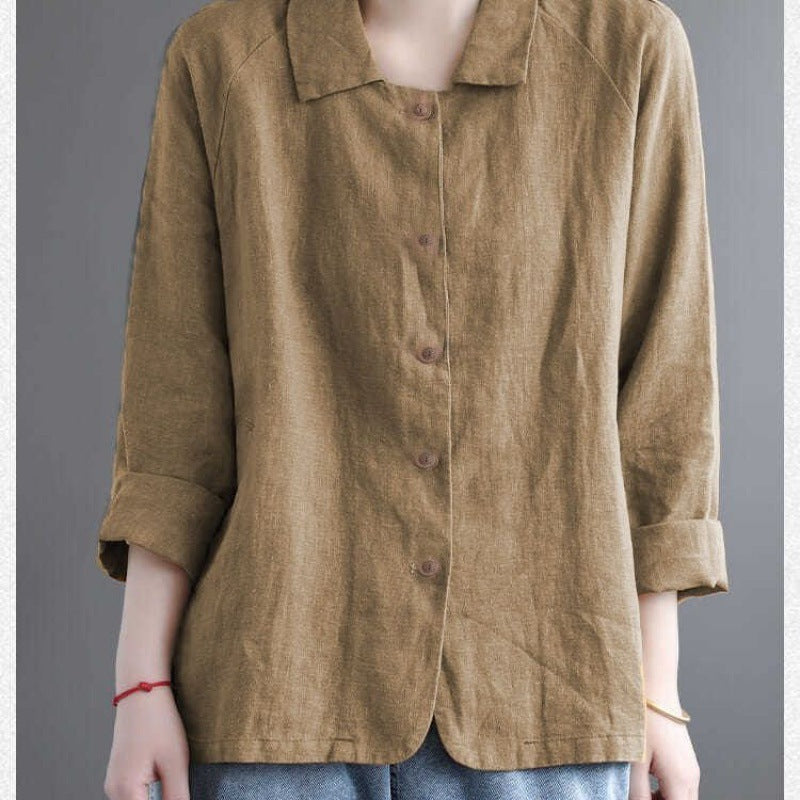 Manteau neuf en coton et lin pour femme