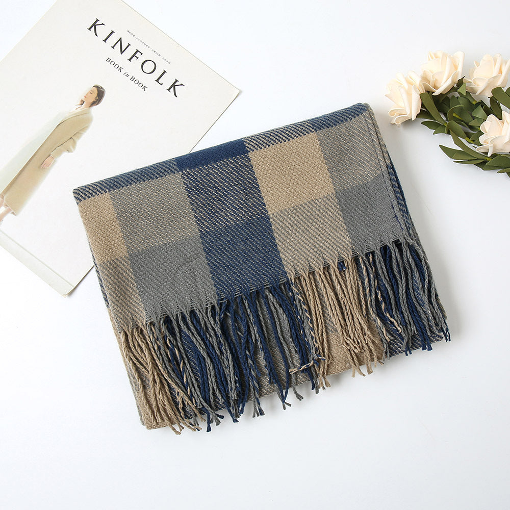New Autumn And Winter Cashmere Plaid Scarf