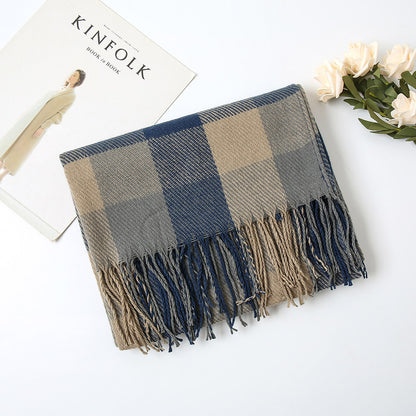 New Autumn And Winter Cashmere Plaid Scarf