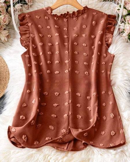 Chemise décontractée à manches courtes et à motifs