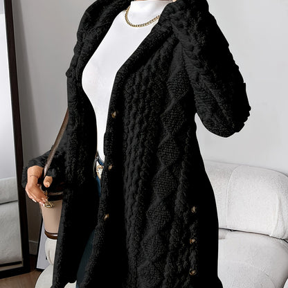 manteau cardigan à capuche