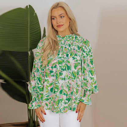 Haut ample à imprimé assorti pour femme