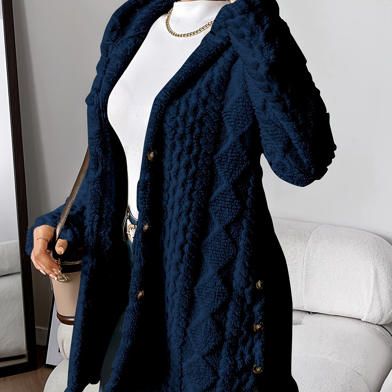 manteau cardigan à capuche
