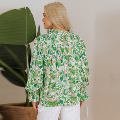 Haut ample à imprimé assorti pour femme