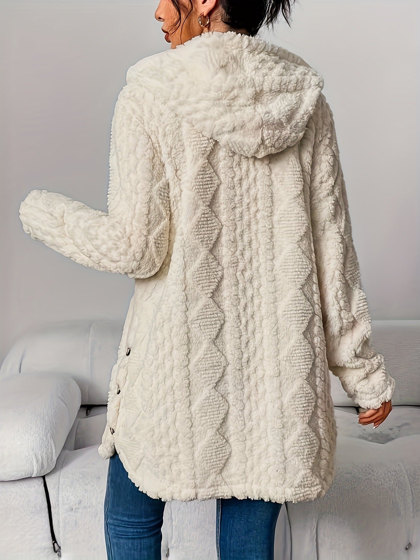 manteau cardigan à capuche
