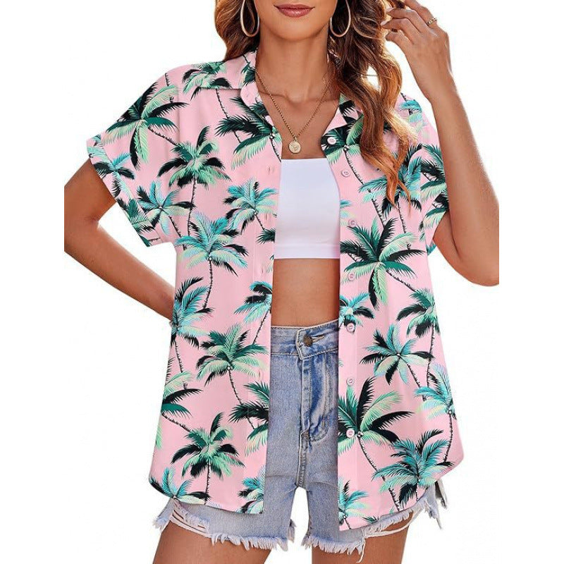 T-shirt femme imprimé floral 3D avec motif tendance
