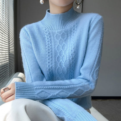 Thickened Half-high Collar Cashmere Sweater