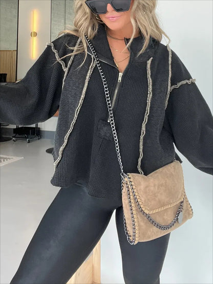 veste à ourlet déchiré