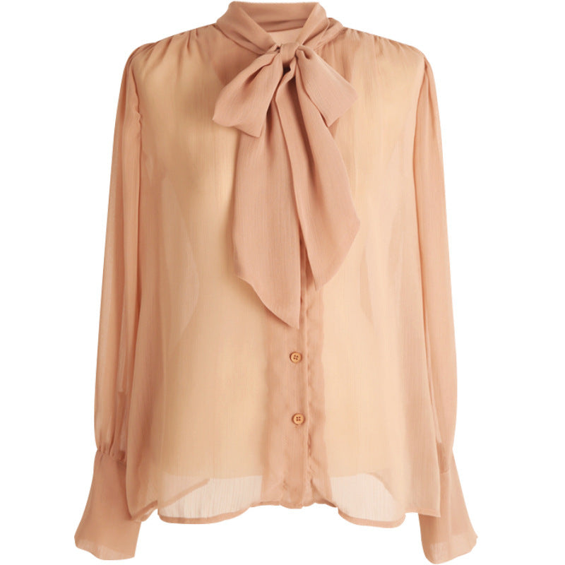 Chemise transparente pour femme au design familier