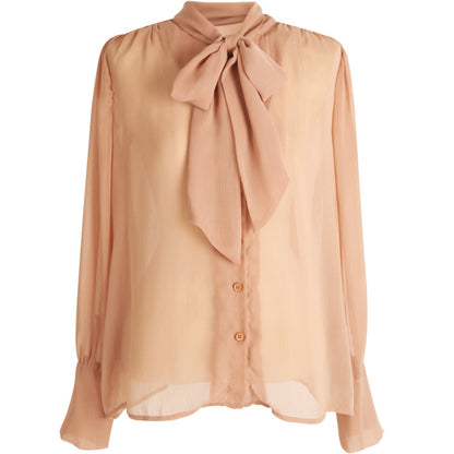 Chemise transparente pour femme au design familier