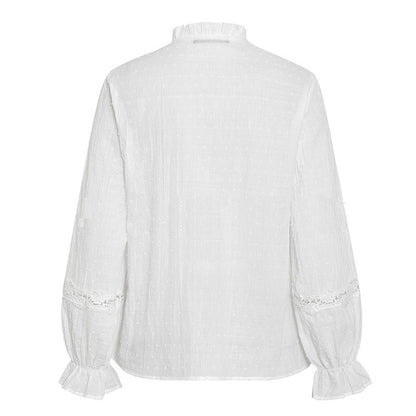 Chemise patchwork en coton à manches évasées