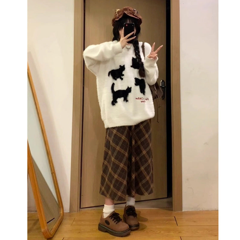 veste à imprimé chaton