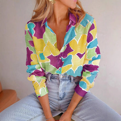 Chemise décontractée à manches courtes pour femme