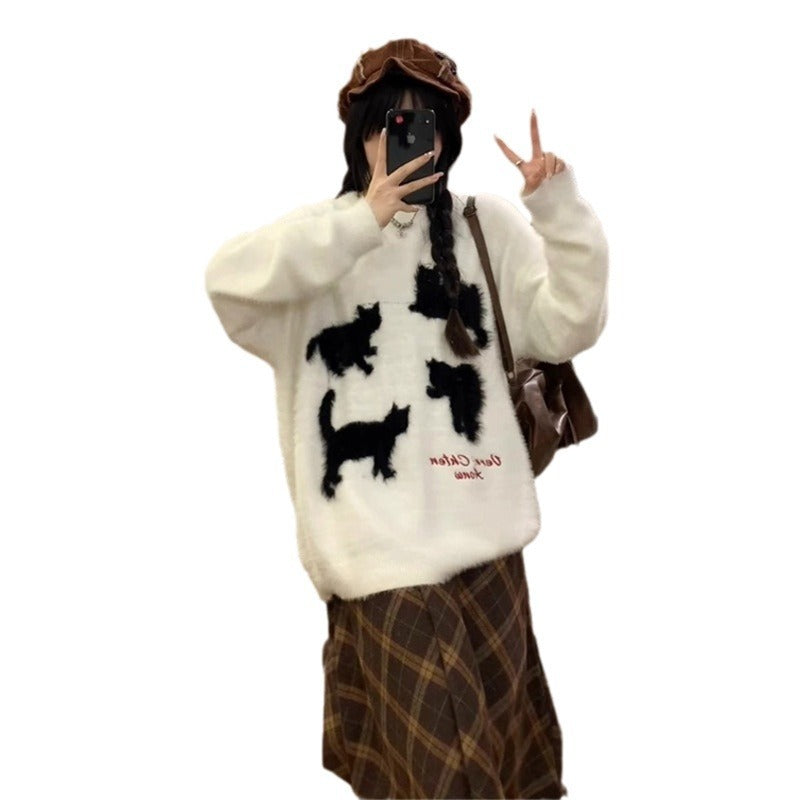 veste à imprimé chaton