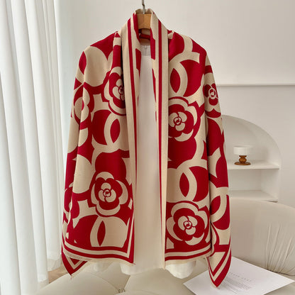 Retro High Sense Artificial Cashmere Scarf