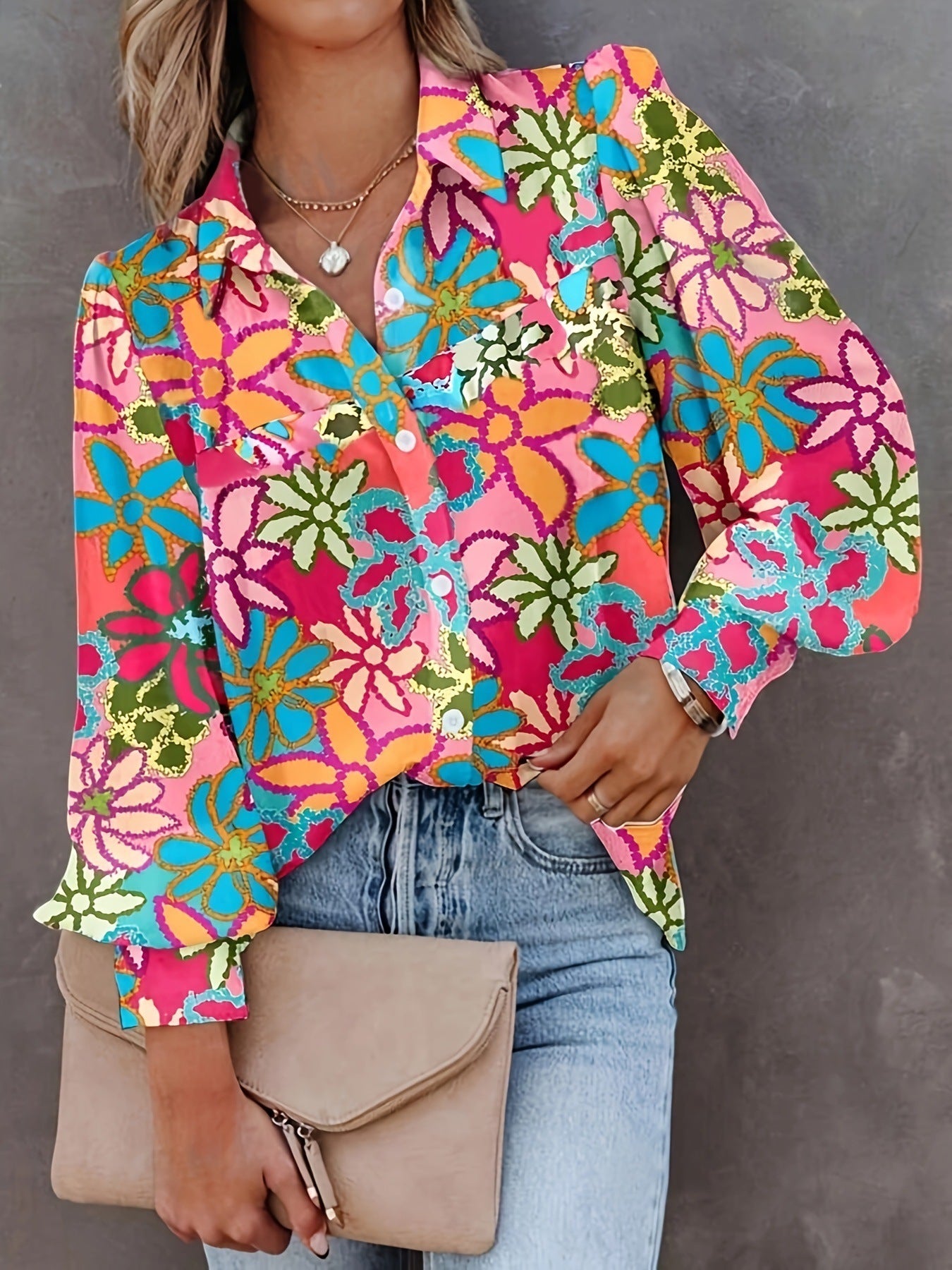 Chemise décontractée à manches courtes pour femme
