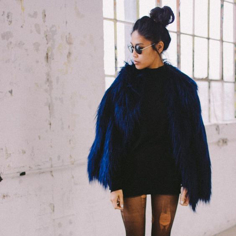 manteau de fourrure douce