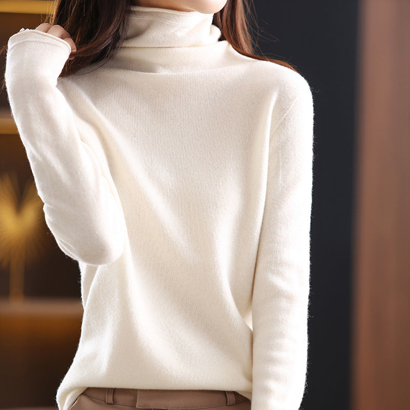 Knitted Bottoming Shirt Loose Turtleneck Cashmere