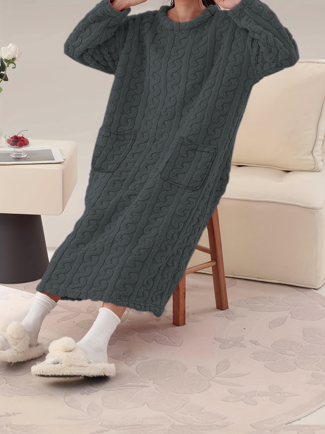 Pyjama d'intérieur en polaire corail