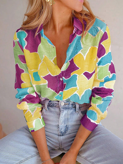 Chemise décontractée à manches courtes pour femme