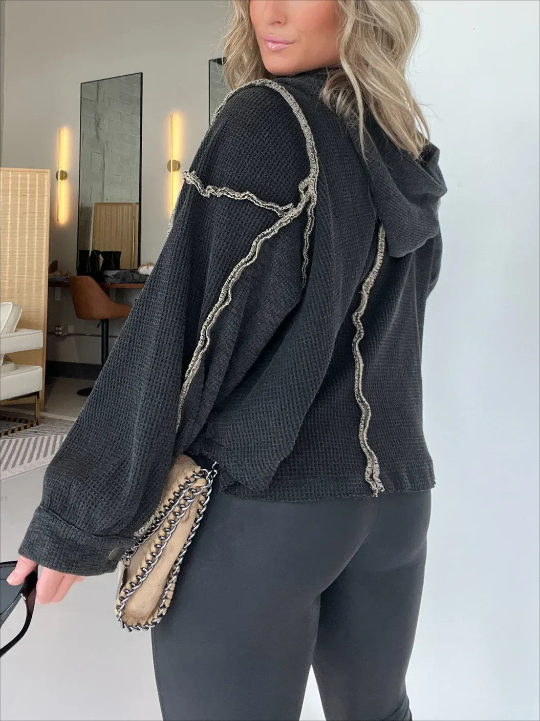 veste à ourlet déchiré