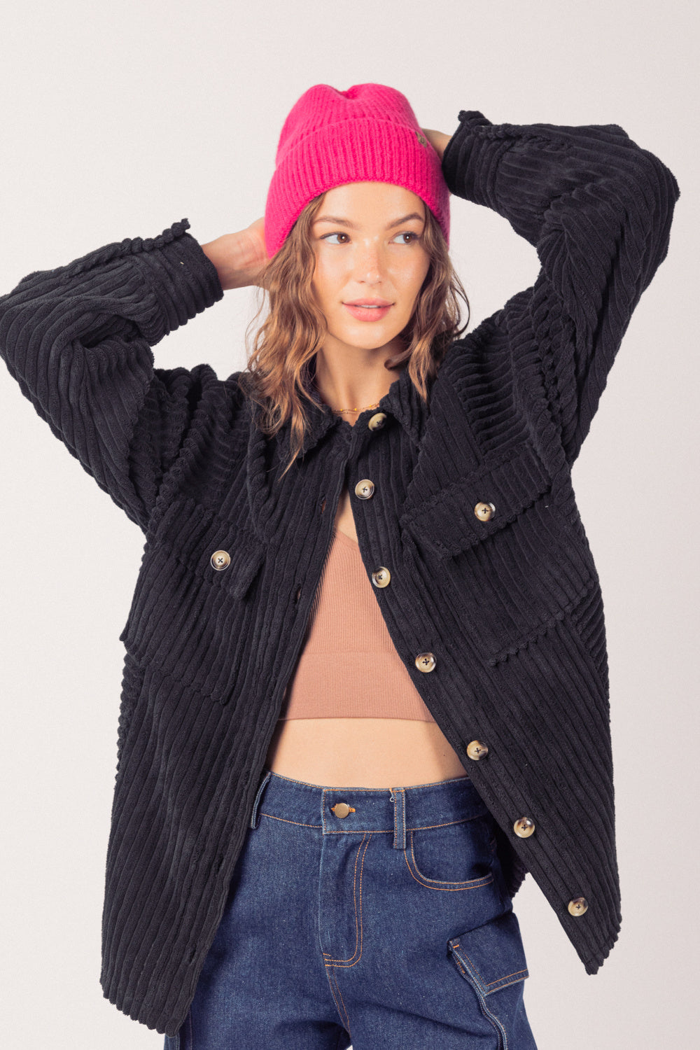 Manteau chemise à grandes poches