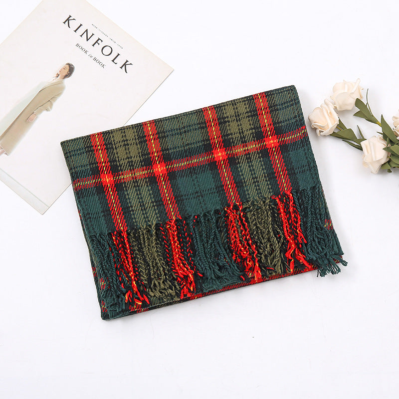 New Autumn And Winter Cashmere Plaid Scarf