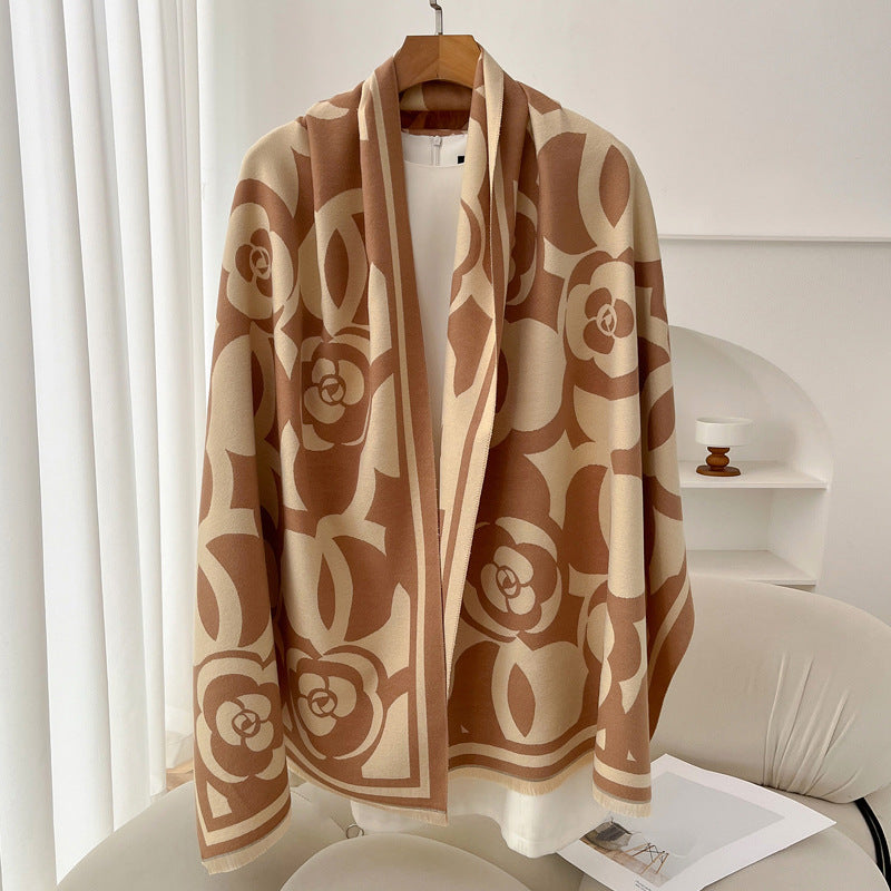 Retro High Sense Artificial Cashmere Scarf