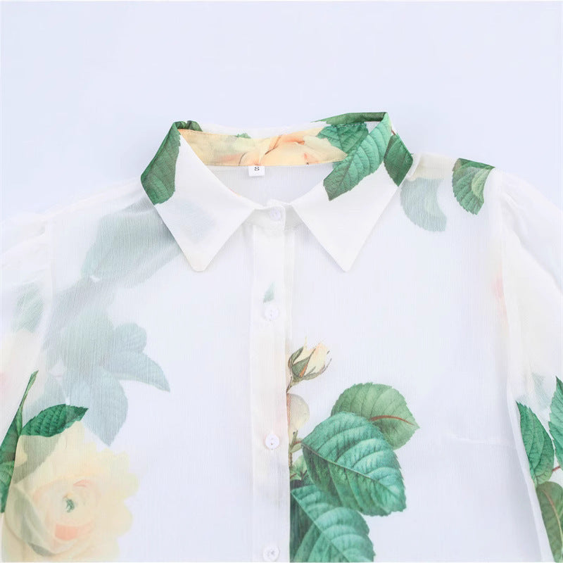 Chemise imprimée à manches longues