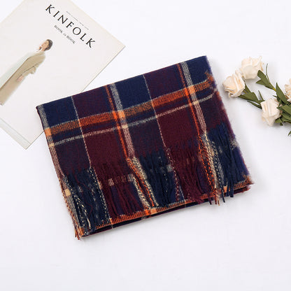 New Autumn And Winter Cashmere Plaid Scarf
